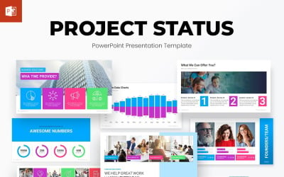 Modelo de apresentação em PowerPoint de status do projeto