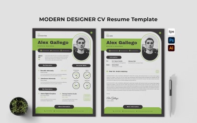 Modern Green CV Resume Template