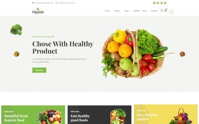 Plantilla HTML5 de frutas y alimentos orgánicos