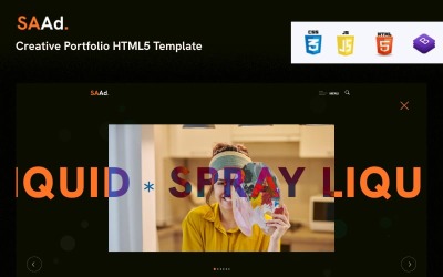 Saad - Modelo HTML5 de portfólio criativo