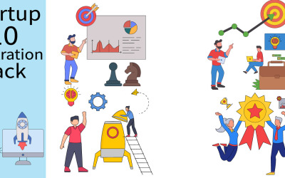 Startup-Illustrationsvektorpaket