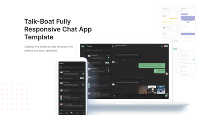 Talkbot – React és HTML Bootstrap csevegőalkalmazás-sablon
