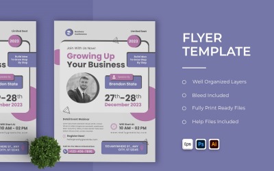 Casual Business Webinar Flyer Template