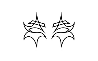 Creatief Jokar oogmasker zwart logo-ontwerp