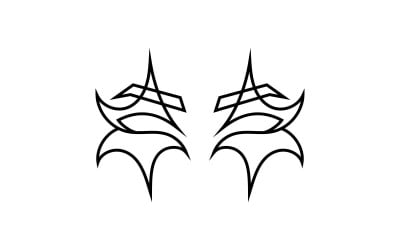 Diseño creativo del logotipo negro de la máscara de ojo de Jokar