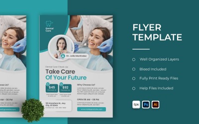 Elegant Dental Care Flyer Template