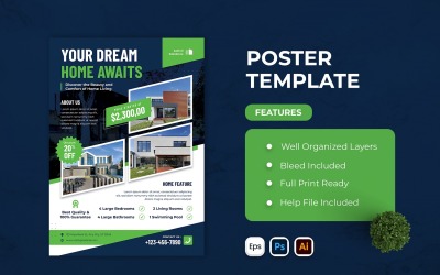 Modern Residence Property Poster.