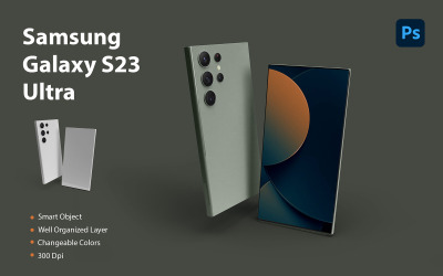 Мокап Samsung Galaxy S23 Ультра