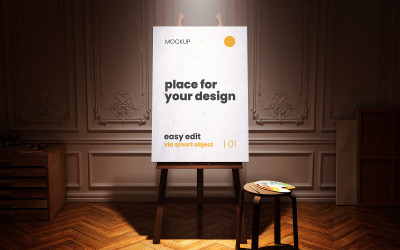 Atelier Schilder Stand Canvas Spotlight Mockups