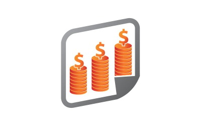 Ícone do logotipo do modelo de relatório de investimento