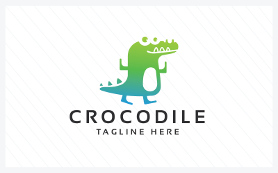 Plantilla de logotipo profesional de cocodrilo