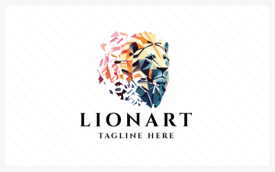 Шаблон логотипу Lion Art Pro