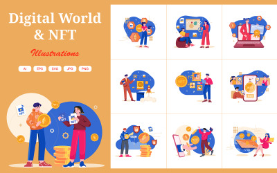 M473_ Pakiet ilustracji NFT i kryptowalut