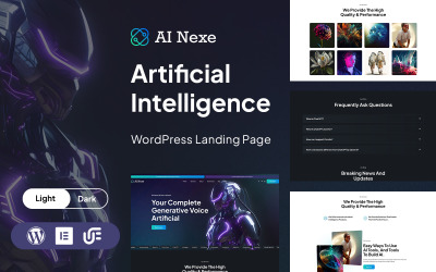 Ainexe - Yapay Zeka WordPress Açılış Sayfası Şablonu