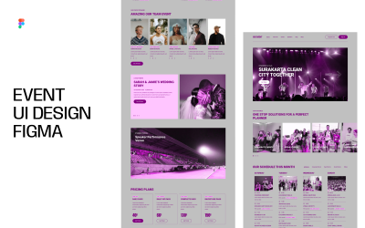 Diseño de interfaz de usuario para eventos Sitio web de Figma