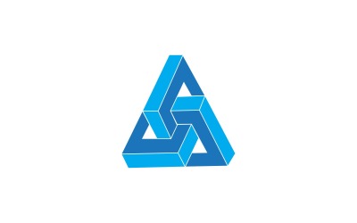 Diseño de logotipo de cadena creativa 3D