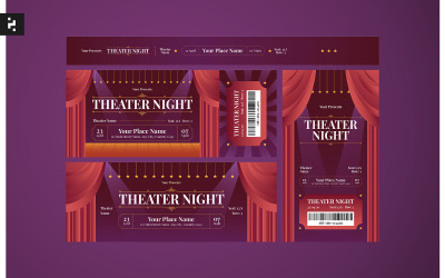 Modèle de billet de théâtre créatif