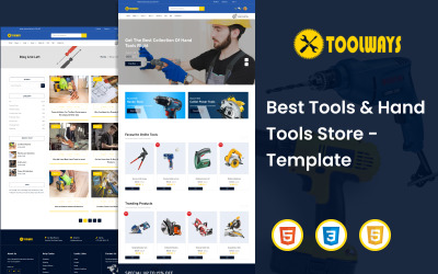 Toolways – Beste HTML5-Vorlage für den Shop für Werkzeuge und Handwerkzeuge