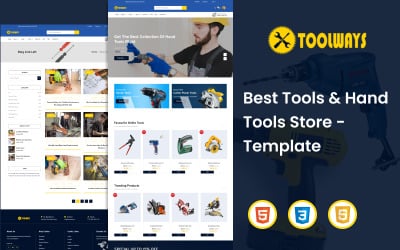 Toolways - Modello HTML5 del miglior negozio di strumenti e utensili manuali