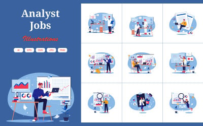 M569_ Datenanalyst-Illustrationspaket