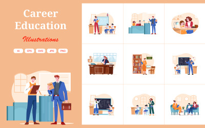 M595_ Karriär utbildning Illustration Pack