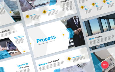 Process - Projektledning Presentation PowerPoint-mall