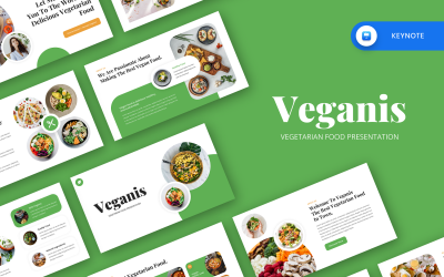 Veganis - Plantilla de Keynote de comida vegetariana