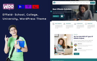 Efffield - Thème WordPress éducatif pour les écoles, collèges et universités