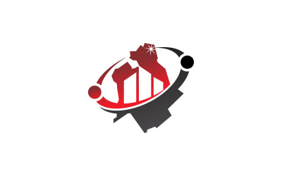 Logo del modello di servizio di successo aziendale