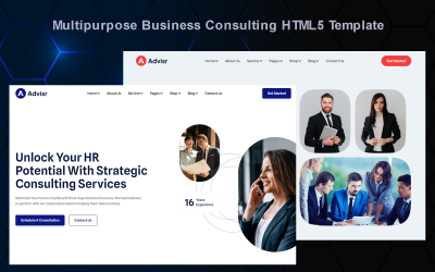 Modello HTML5 di consulenza aziendale multiuso