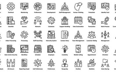 Pacote de ícones de negócios inteligentes | IA | EPS | SVG