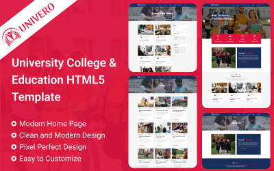 Univero - College Universiteit HTML5 Bootstrap-sjabloon