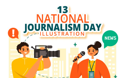 13 Nationale Journalistiek Dag Illustratie