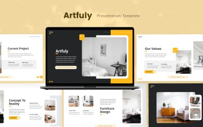 Arfuly — szablon prezentacji Google do projektowania wnętrz