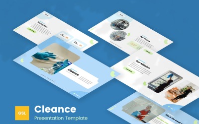 Cleance: modello di presentazioni Google per servizi di pulizia