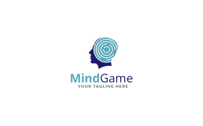 Design-Vorlage für das Mind-Game-Logo