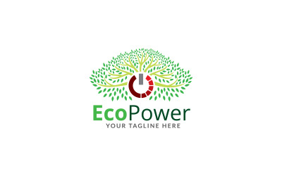 Eco Power Logo Design Template