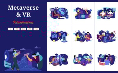 M650_ Metaverse Illustration Pack