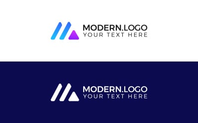 minimalistische M-logosjablonen, logosjabloon
