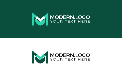 minimalistisk M-logotyp Mallar, logotypmallar