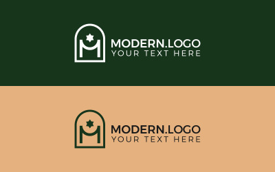 Modèles de logo M simples, modèles de logo