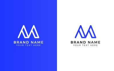 Modello di logo M di branding, logo di branding
