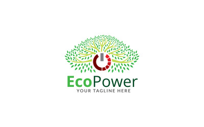Modelo de design de logotipo de energia ecológica