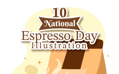 10 National Espresso Day Ilustrace