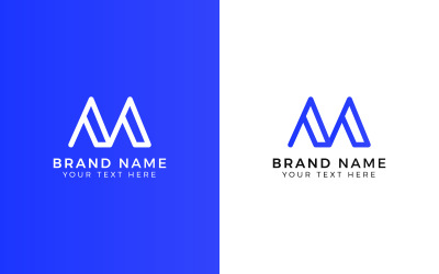 Plantilla de logotipo de marca M, logotipo de marca