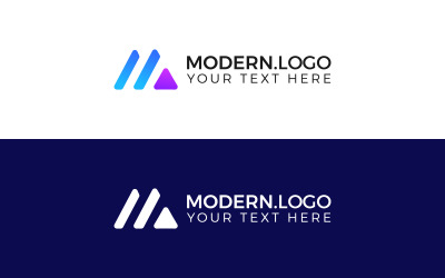 Plantillas de logotipo M minimalista, plantilla de logotipo