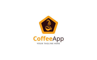 Šablona návrhu loga aplikace kávy