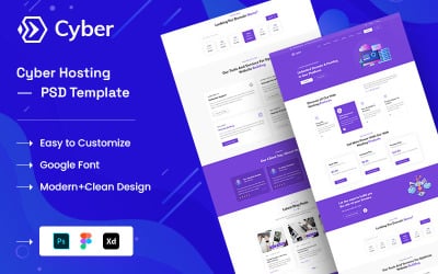 Cyber Hosting PSD sablon