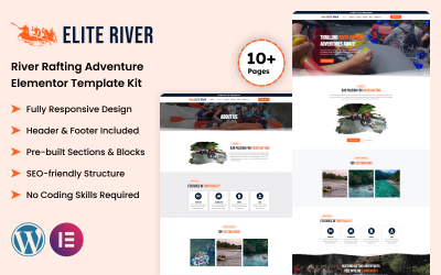 Elite River – River Rafting Adventure Elementor sablonkészlet