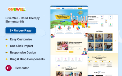 Give Well - Kit d'éléments de thérapie pour enfants